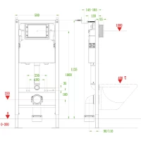 Инсталляция для унитаза VECONI FRAME V600