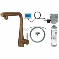 Смеситель для кухни, с комплектом фильтрации воды, с выдвижным изливом