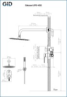 Встраеваемая душевая система Edessa L070-CH-VD2