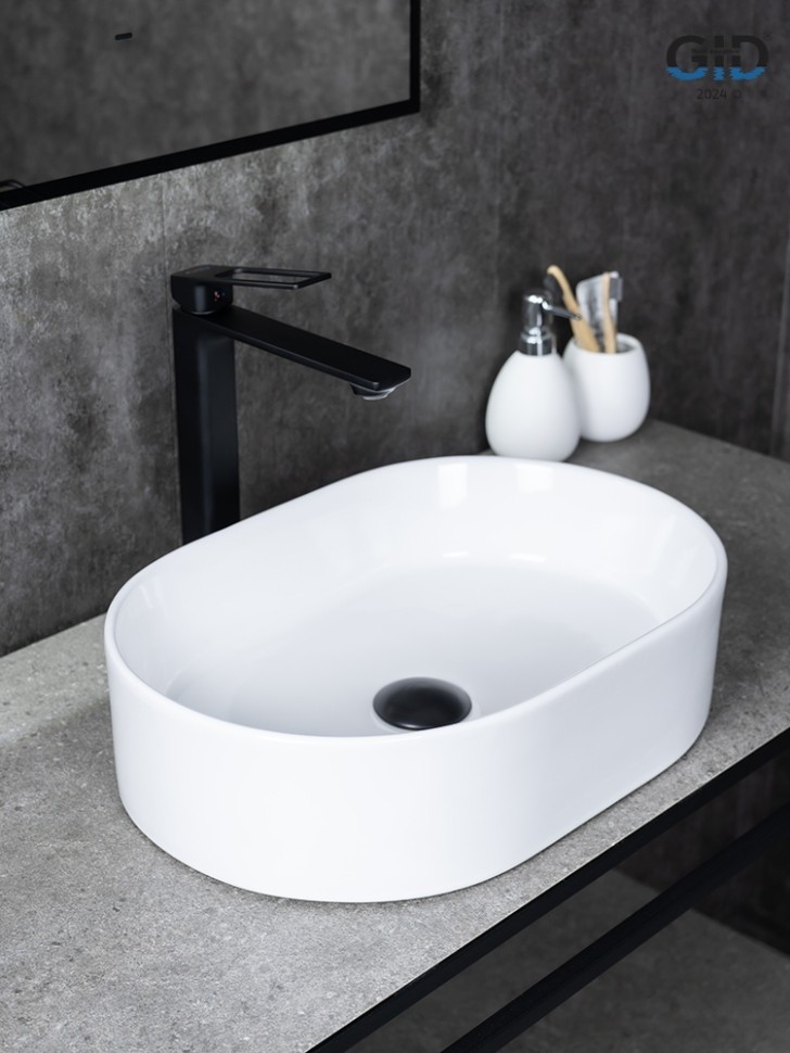 Раковина Gid N1330 51239 накладная белая 46.5x32x12