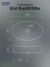 Раковина Gid Bm9030a 53371 накладная черная матовая 60x41x15