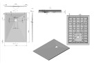 Поддон для душа из искусственного камня VST-4SR9012G, 1200*900*25, серый