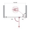 Душевая дверь BelBagno KRAFT-60/20-C-Cr-R