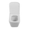 Унитаз подвесной безободковый с сиденьем BelBagno DUE BB3103CHR/SC