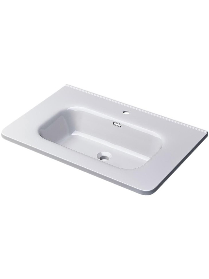 Раковина для ванной 70 см, Uperwood Monica, белая глянцевая