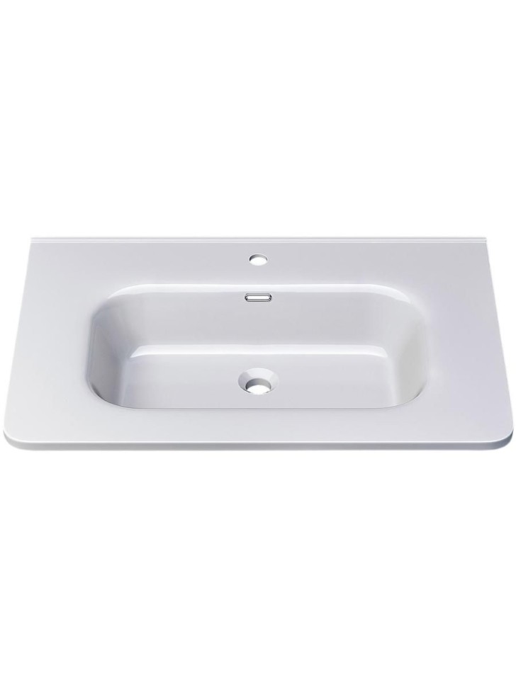 Раковина для ванной 70 см, Uperwood Monica, белая глянцевая