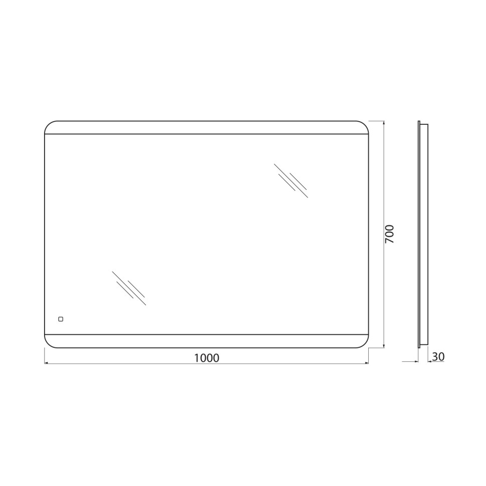 Зеркало BelBagno SPC-CEZ-1000-700-LED-TCH