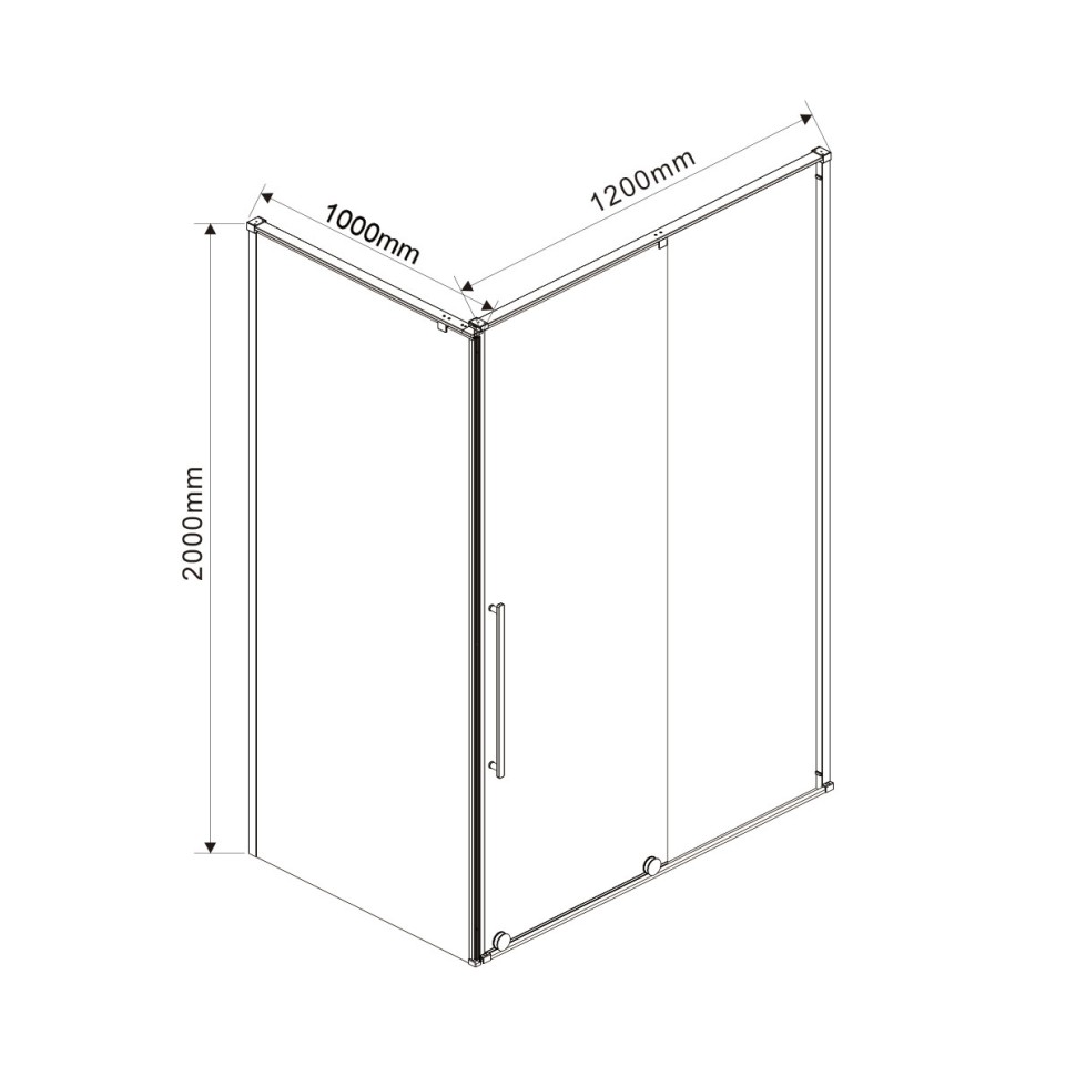 Душевой уголок Arno VSR-1A1012CL, 1200*1000, хром, стекло прозрачное