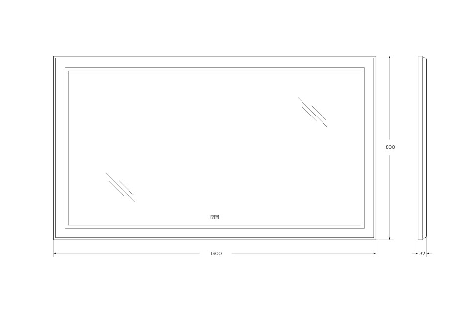 Зеркало BelBagno SPC-KRAFT-1400-800-LED-TCH-WARM