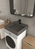 Раковина над стиральной машиной Uperwood Naomi Quartz, 60*60 см, серый шёлк