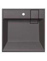 Раковина над стиральной машиной Uperwood Naomi Quartz, 60*60 см, серый шёлк