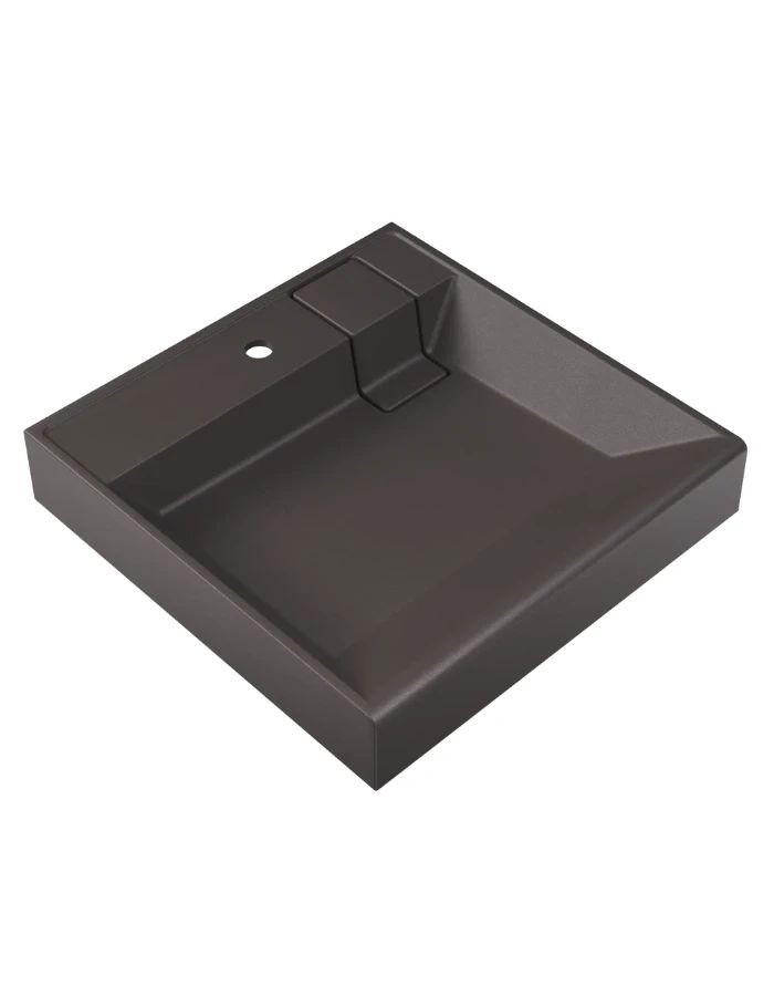 Раковина над стиральной машиной Uperwood Naomi Quartz, 60*60 см, серый шёлк