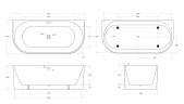 Акриловая ванна BELBAGNO BB713-1700-800
