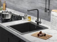Смеситель для кухни SKALEN, антрацит, Sk213020-401(AN), Paulmark