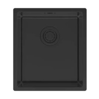 Мойка YUNI 39 UNI, нерж. сталь, YU39-MBN, матовый черный NANO-PVD, 390х440мм, Paulmark
