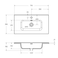 Керамическая раковина BelBagno BB700/390ETL