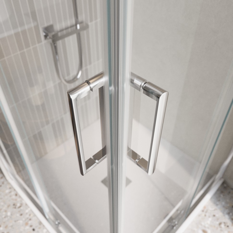 Душевой уголок BelBagno LUCE-AH-2-100/80-C-Cr