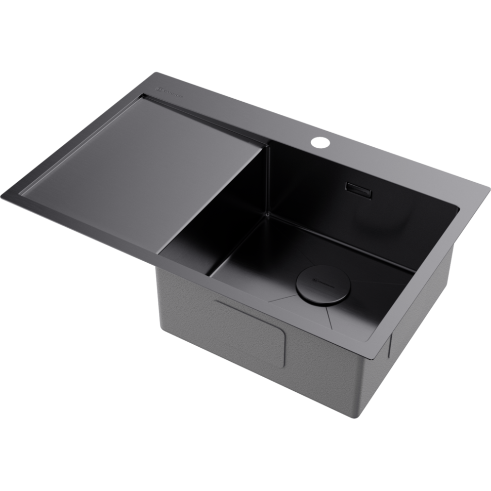 Кухонная мойка Omoikiri Akisame 78-R-GM нерж. сталь/вороненая сталь