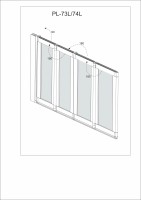Шторка на ванну Veconi Palau PL-74BL, 1200x1500, черный, стекло прозрачное