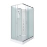 Душевая кабина Niagara Classic NG-43085-14QBKG (100х80х200) низкий поддон(13см),стекло матовое,3 места