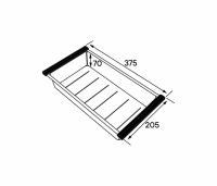 Коландер ADVANCE, A405-BG, брашированное золото, 205х405мм, Paulmark