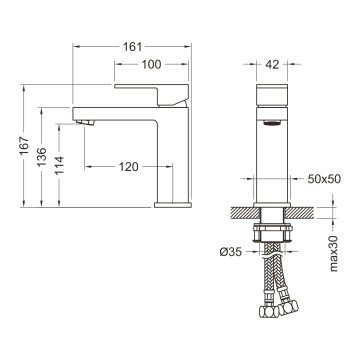 Смеситель для раковины Timo Selene 2061/16F белый матовый