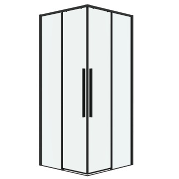 Душевое ограждение Grossman Galaxy 300.K33.01.8080.21.00 (80*80*195) квадрат,раздвижная,черный матовый,стекло прозрачное,1 место