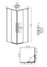 Душевое ограждение Grossman Galaxy 300.K33.01.8080.21.00 (80*80*195) квадрат,раздвижная,черный матовый,стекло прозрачное,1 место