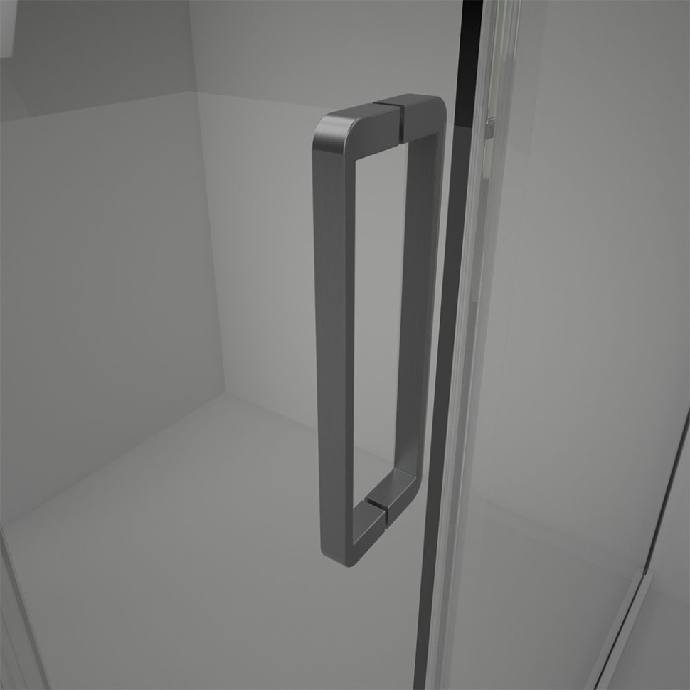 Душевой угол Veconi Rovigo RV-075GR, 1500х1000х2000 графит брашинг, стекло прозрачное