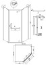 Душевое ограждение Grossman Pragma 302.K33.03.9090.10.00 (90х90х195) трапеция,распашная,хром,стекло прозрачное, 1 место