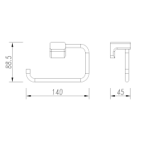 AQM7306GM Tivoli Держатель туалетной бумаги, металл