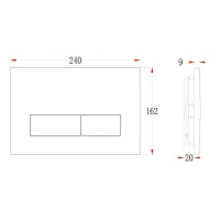 Кнопка смыва Veconi FLUSH V1, белый глянец