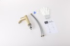 Смеситель ABBER Wasser Kreis 316 AF8110BG для раковины, брашированное светлое золото