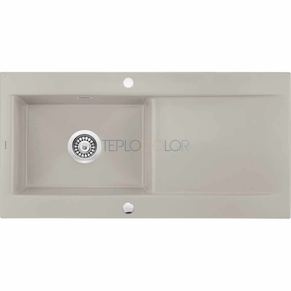 Керамическая мойка, 1-чаша с осушкой