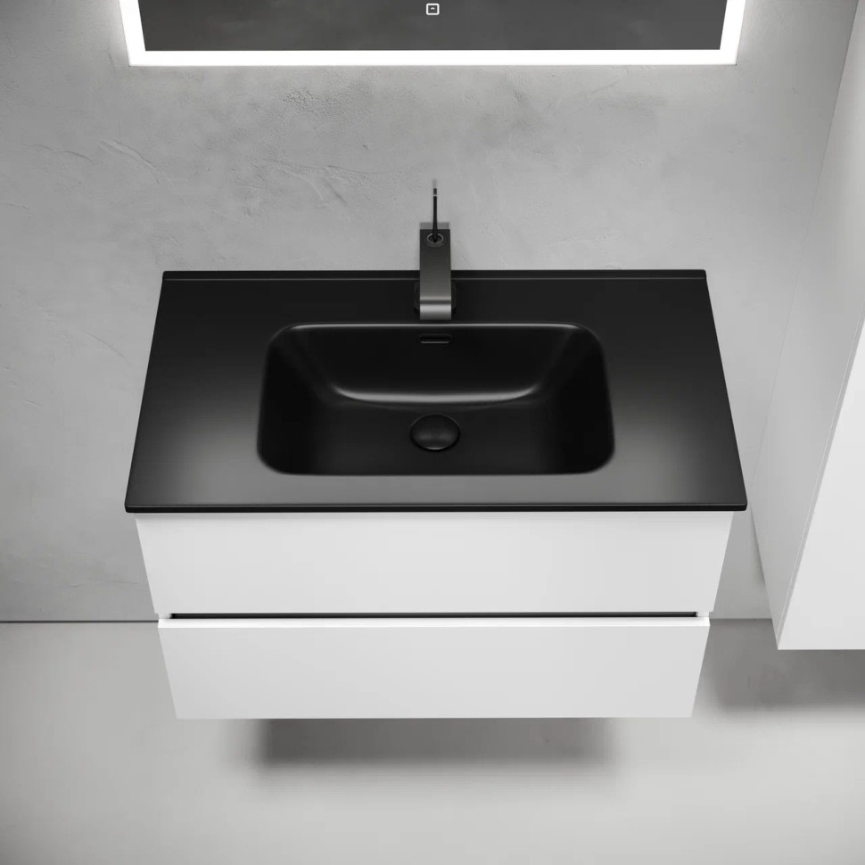 Тумба подвесная SANCOS Urban 890х450х550, c двумя ящиками оснащенными доводчиками, белый глянец , арт. UR90W