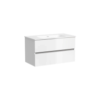 Тумба подвесная SANCOS Urban 890х450х550, c двумя ящиками оснащенными доводчиками, белый глянец , арт. UR90W
