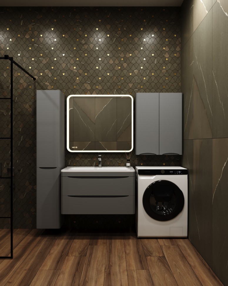ПШ STYLE LINE "Бергамо мини 600" Люкс антискрейтч серый, PLUS