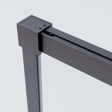 Душевой уголок Софт 2 (Soft 2) VSR-3SO28010CLGM, 1000*800, вороненая сталь, стекло прозрачное