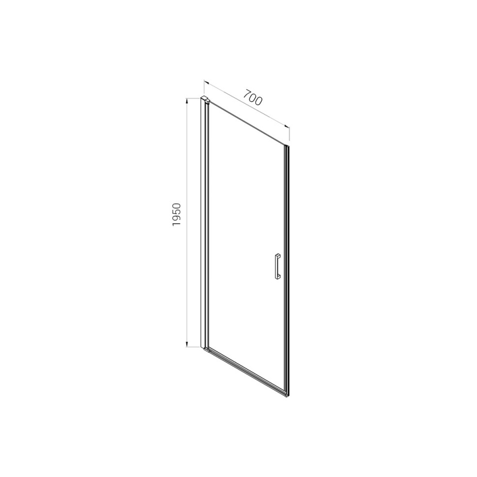 Душевая дверь Alpha VDP-3AL700CLB, черный, стекло прозрачное