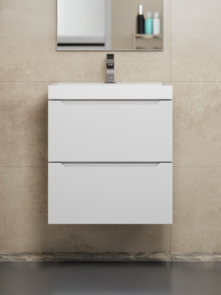 Тумба под раковину для ванной подвесная Uperwood Tanos NEW 50х45х50 см, белая