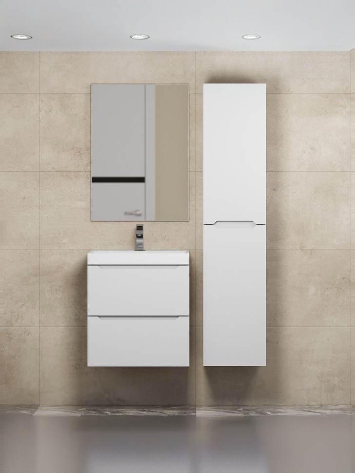 Тумба под раковину для ванной подвесная Uperwood Tanos NEW 50х45х50 см, белая