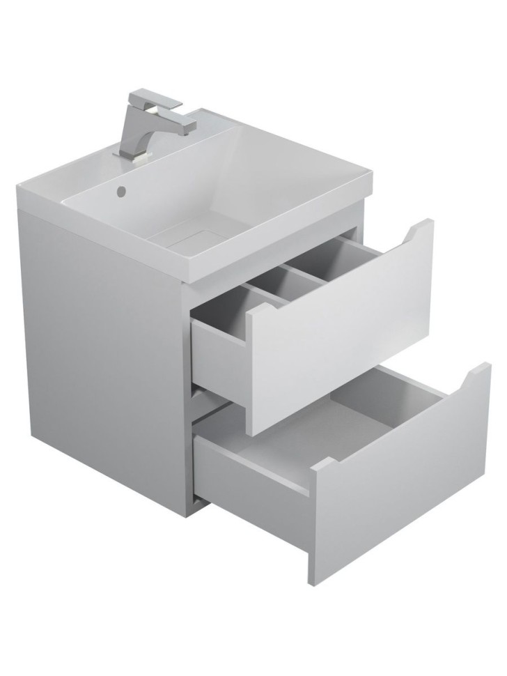 Тумба под раковину для ванной подвесная Uperwood Tanos NEW 50х45х50 см, белая