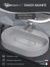 Раковина для ванной накладная 55 см, Uperwood Tanos Quartz, овальная, белая, жасмин