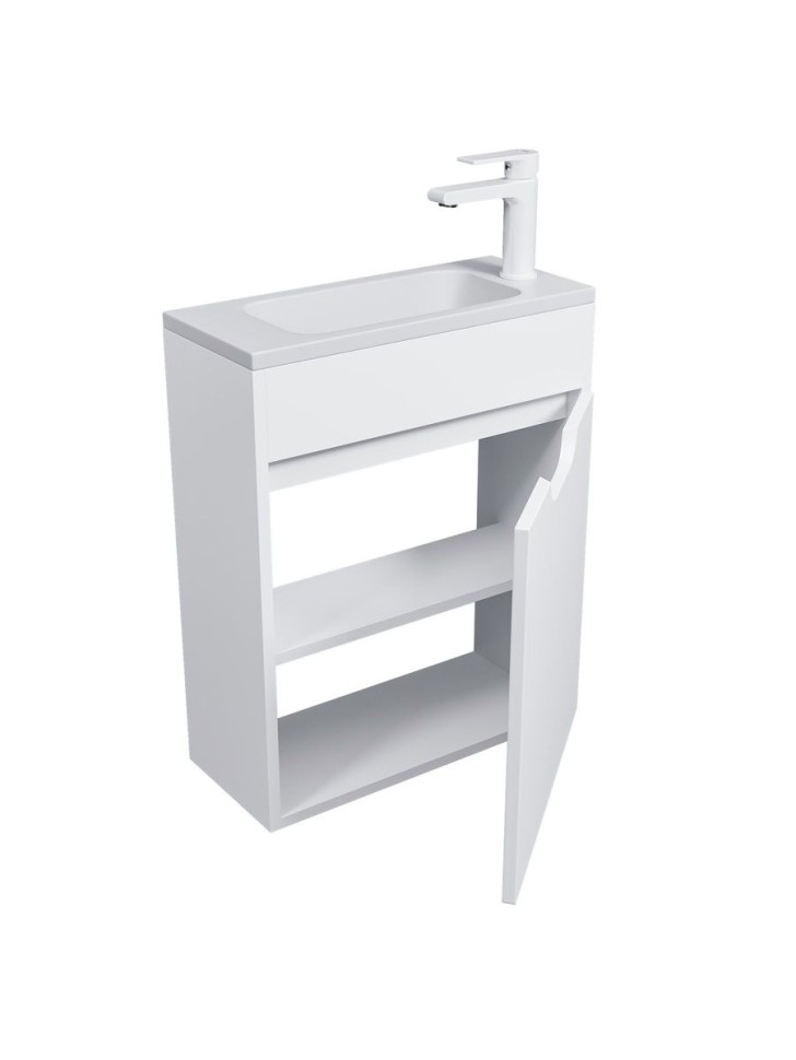 Тумба под раковину для ванной подвесная Uperwood Modul 50х21х60 см, белаяатовая