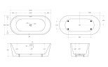 Акриловая ванна BELBAGNO BB416-2000-850
