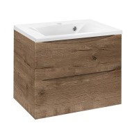База под раковину Mia 650 подвесная, 2 выкатных ящика soft close, V.Oak