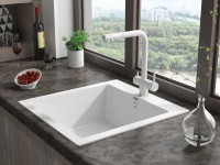 Смеситель для кухни SKALEN, белый матовый, Sk213020-431(WH), Paulmark