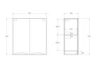 Шкаф подвесной BelBagno FLY-MARINO-700-2A-SC-RW-P