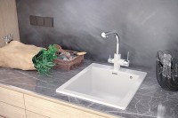 Мойка KANTE 50, IT-GRANIT, PM105152-WH , белый, 510х520, Paulmark