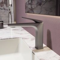 Смеситель для раковины Puro VBF-5P01GM, вороненая сталь